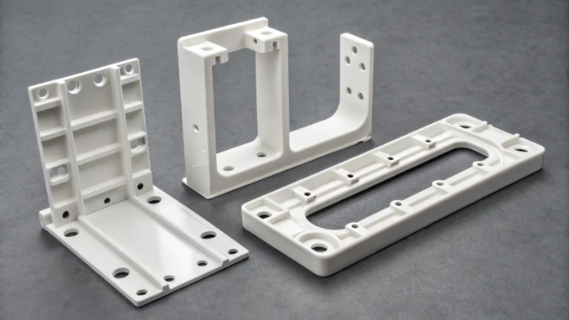 Injection molding process for mounting brackets
