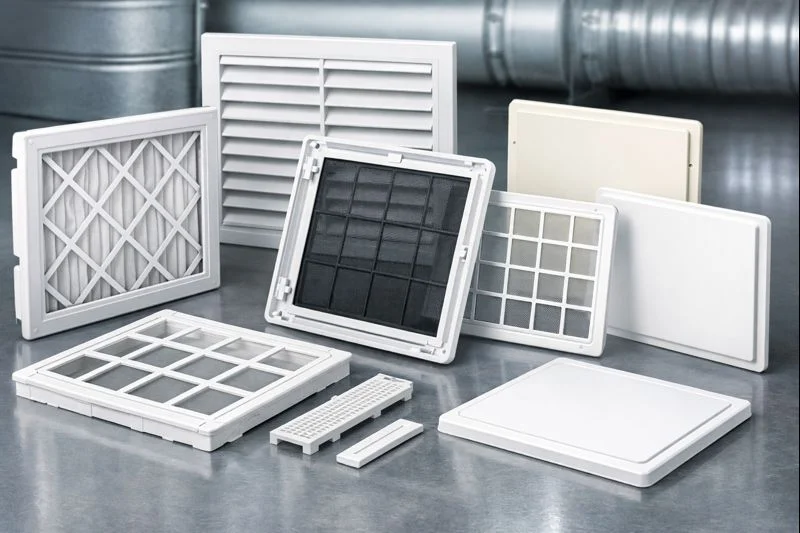 Injection molding process for filter frames