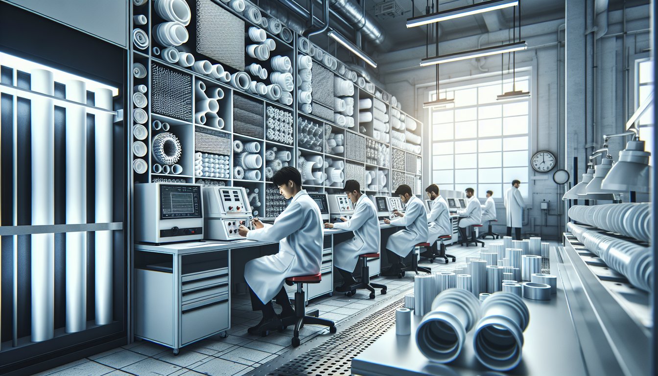 Quality control testing of engineering plastic HVAC components in manufacturing facility