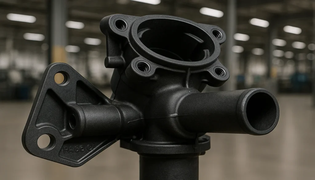 Puntos Clave El nailon con carga de vidrio (PA66-GF) reemplaza al metal en HVAC con un ahorro de peso del 30–40% manteniendo resistencia equivalente. Contenido de fibra de vidrio del 30%...
