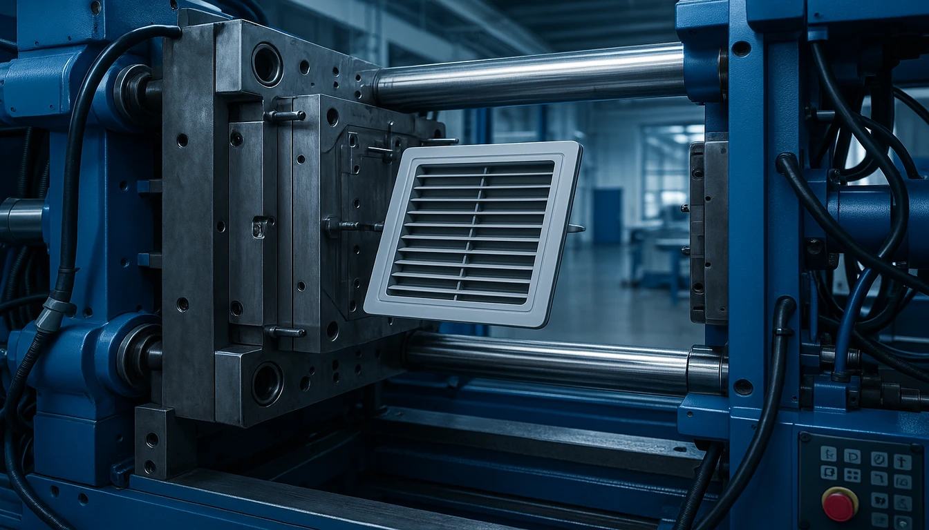 Low volume injection molded HVAC plastic parts produced from aluminum tooling