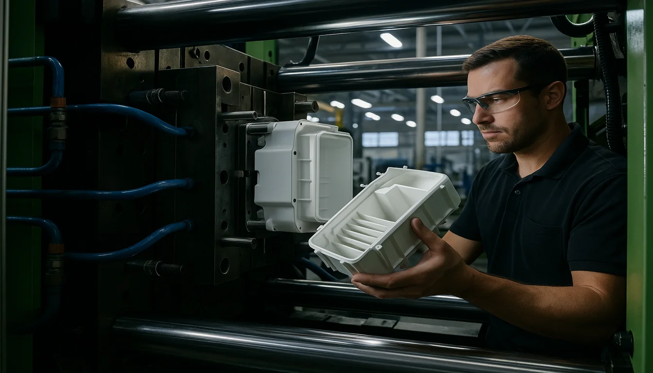 HVAC plastic housing produced through low volume injection molding pilot run