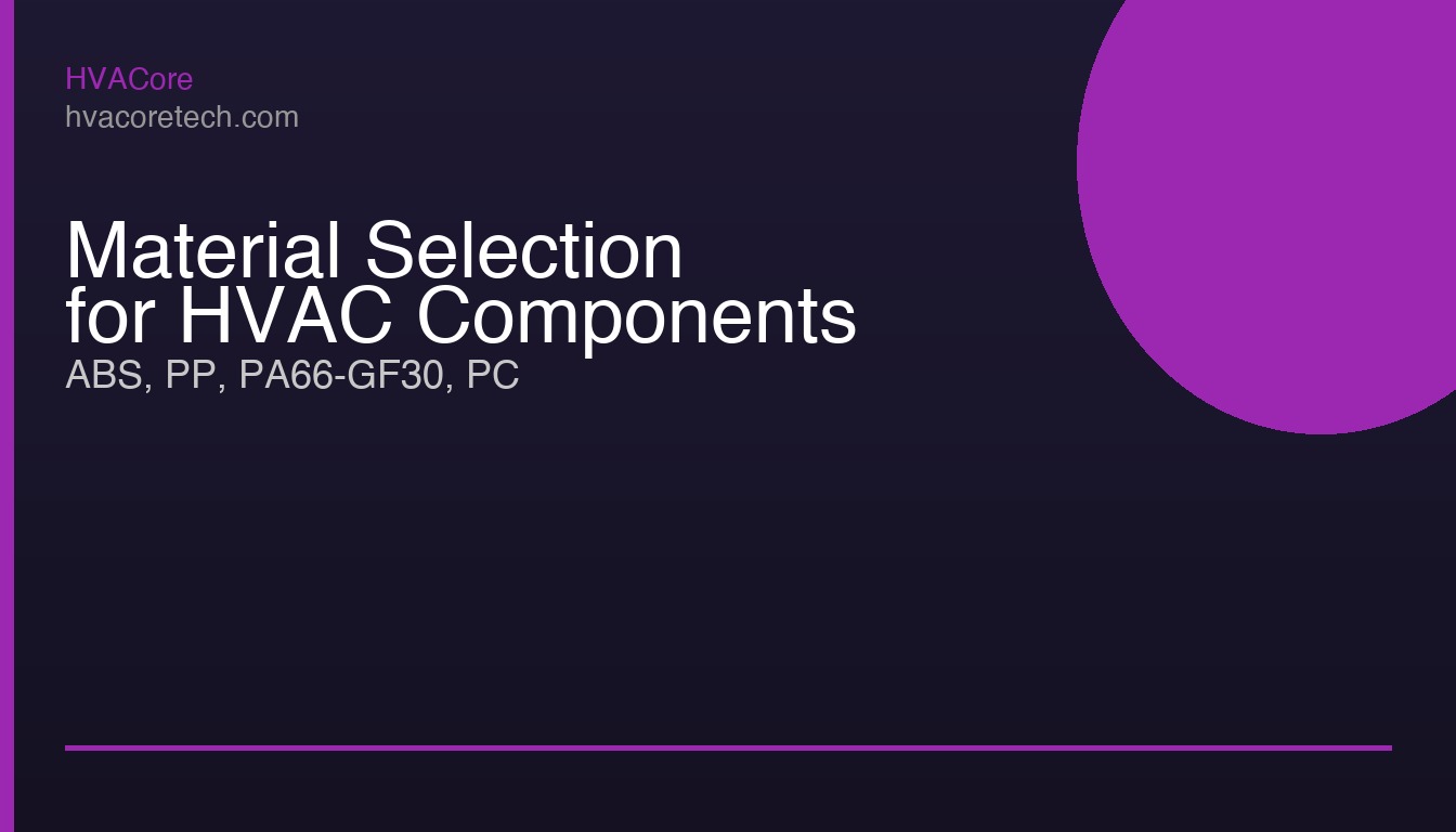 HVAC injection molding materials comparison ABS PA66 ASA PC polypropylene for plastic components