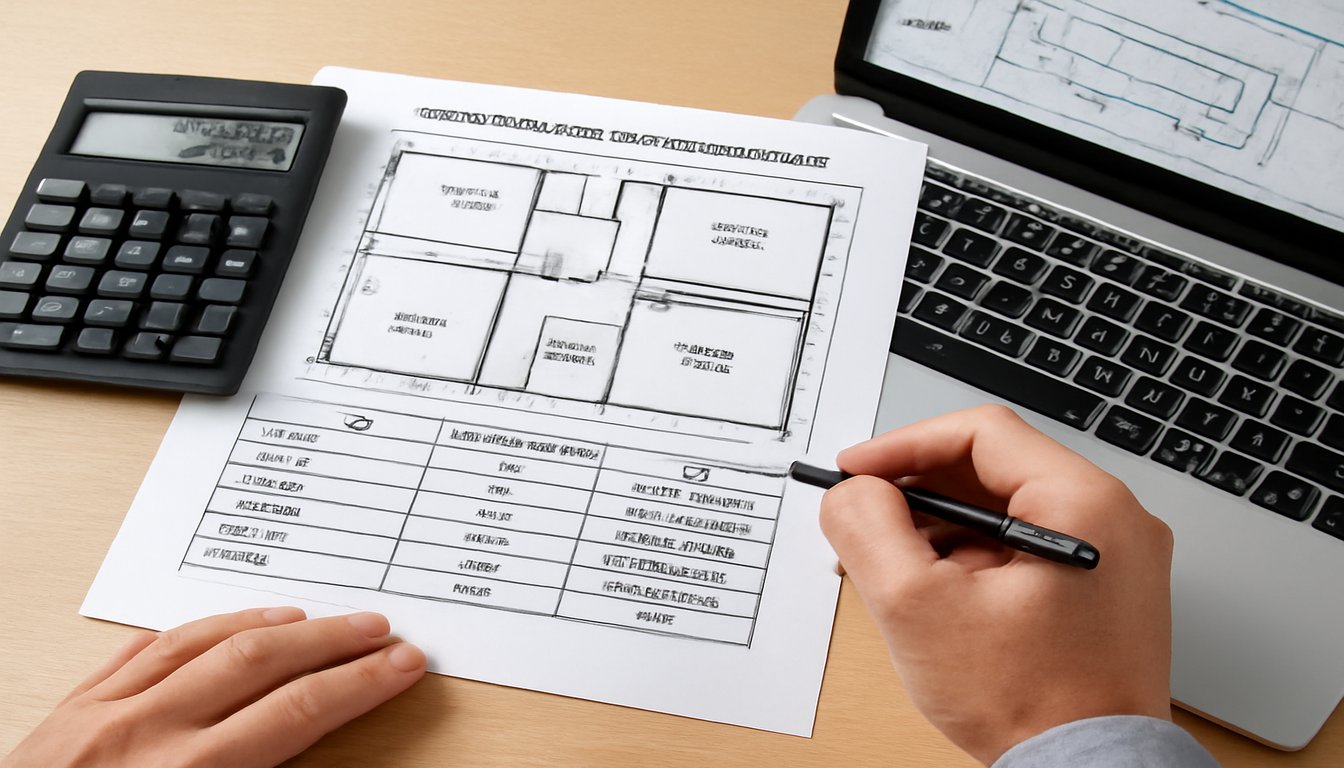 HVAC ventilation rate calculation diagram showing CFM requirements